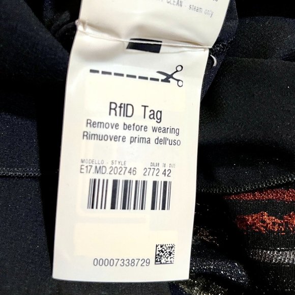 ⭐️SALE: $2235 Orange Label MISSONI Metallic Geometric Knit Skirt Size 6 - Picture 11 of 14